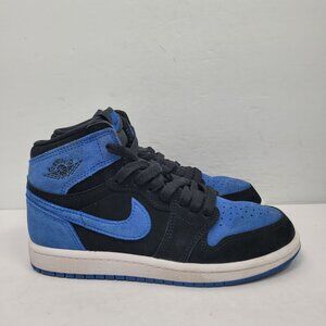 Air Jordan 1 Retro High OG GS Kids Black Blue Shoes FD1412-042 US Size 1.5Y